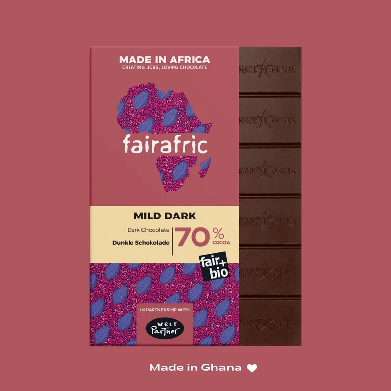 Mild Dark Schokolade Fairafric 70% Kakaoanteil