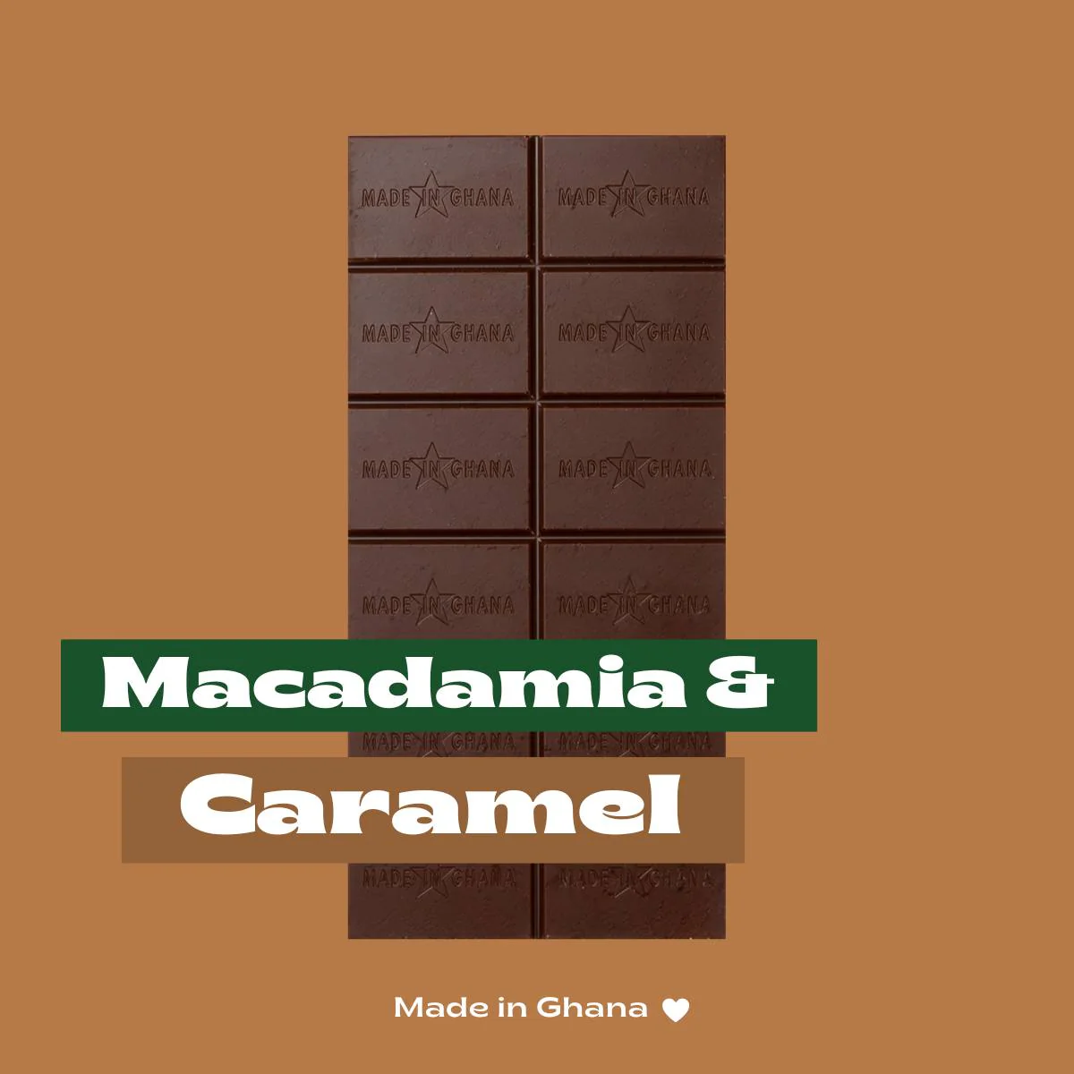 Macadamia & Caramel Schokolade Fairafric 57% Kakaoanteil
