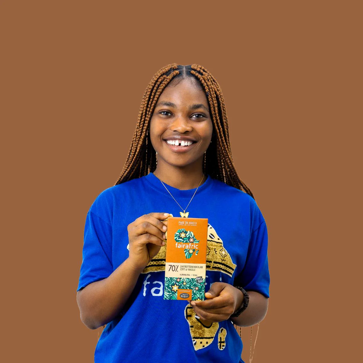 Cinnamon & Vanilla Schokolade Fairafric 70% Kakaoanteil