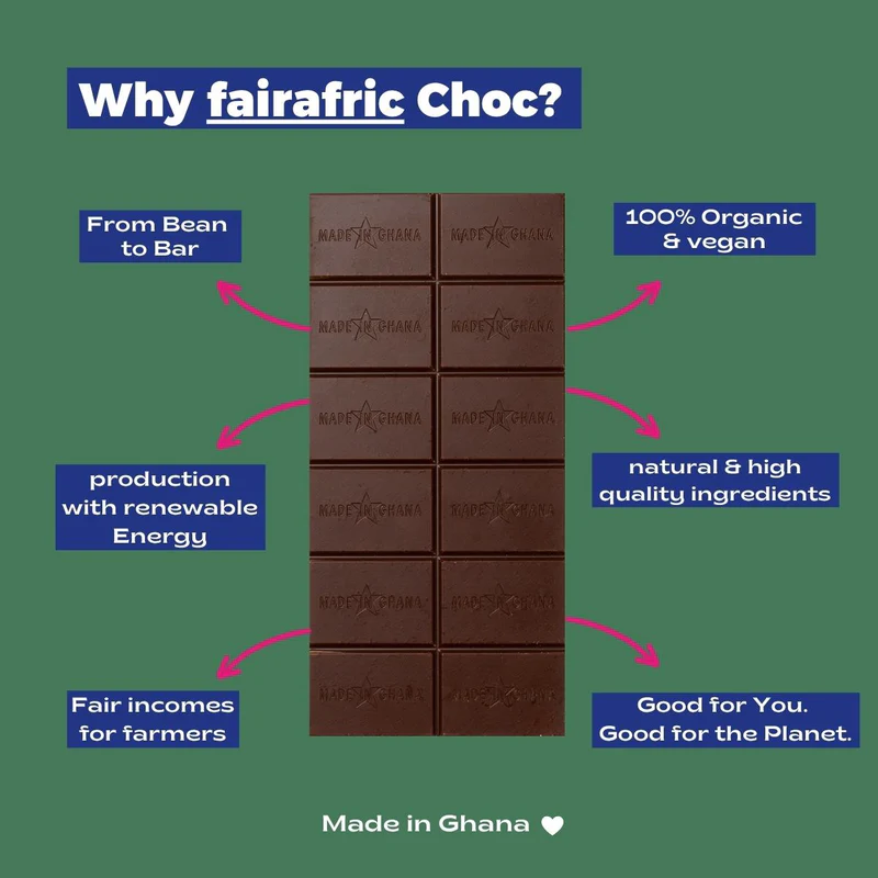 Tigernut & Almond Schokolade Fairafric 70% Kakaoanteil