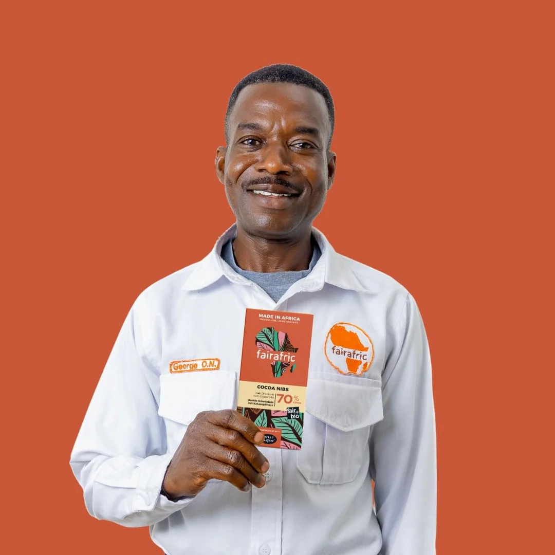 Cocoa Nibs Schokolade Fairafric 70% Kakaoanteil