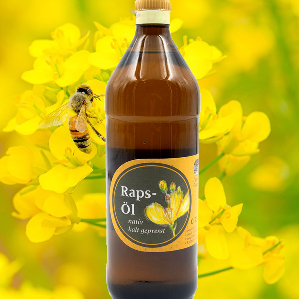 Rapsöl nativ kalt gepresst Ölmühle Garting