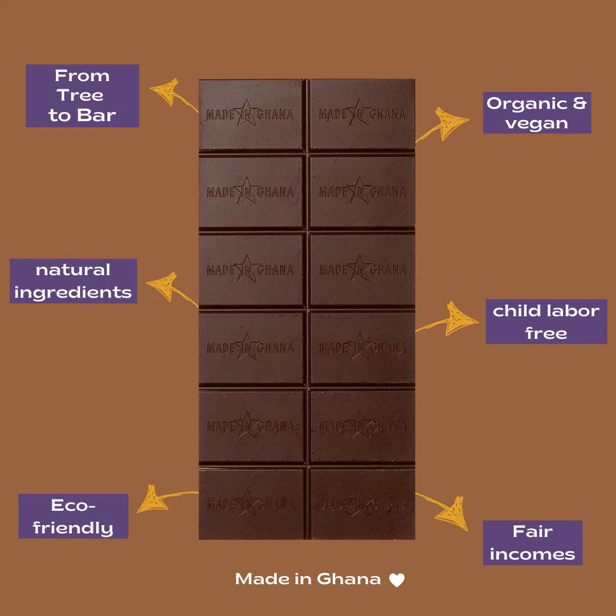 Cinnamon & Vanilla Schokolade Fairafric 70% Kakaoanteil