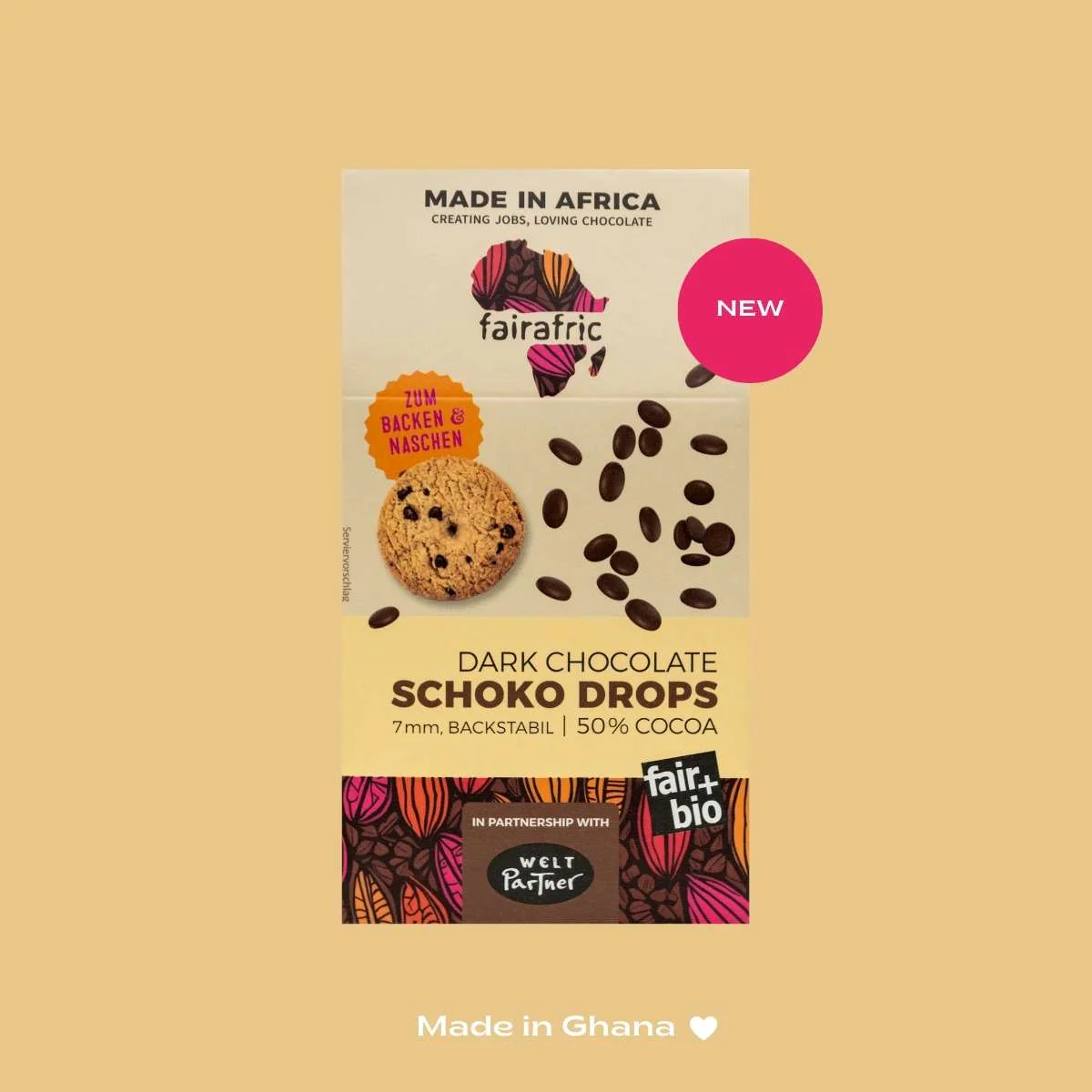 Schoko Drops Fairafric 50% Kakaoanteil